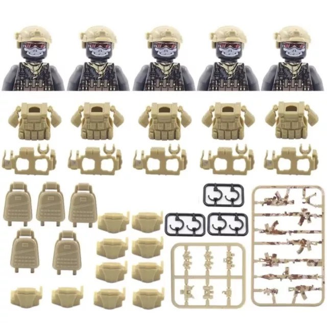 Custom Military Toy Figures and Accessories Set of 5 NEW RARE US SHIPPING