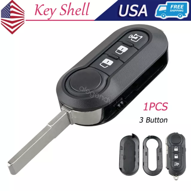 For RAM Promaster 1500 2500 City Fiat 500 2012-2021 Remote Key Shell Case Fob