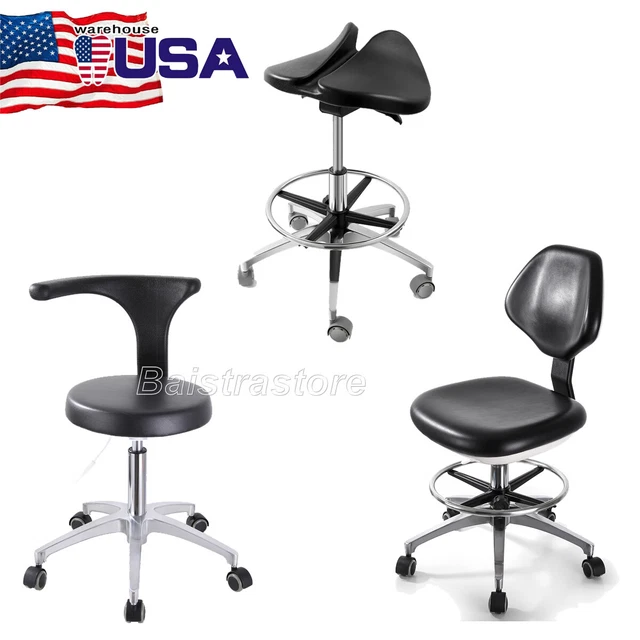Dental Mobile Chair Dentist Stool Adjustable Rolling Stool PU leather Waterproof