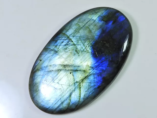 98Cts. Natural Labradorite Multi Fire Oval Cabochon Loose Gemstone 31X54X5MM