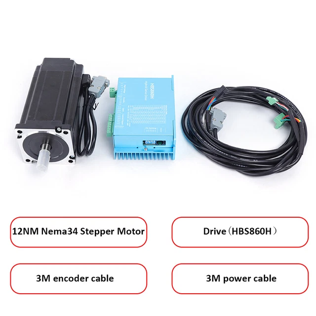 Nema34 12NM DSP Closed Loop Stepper Motor Hybrid Servo Drive Kit for CNC Kit