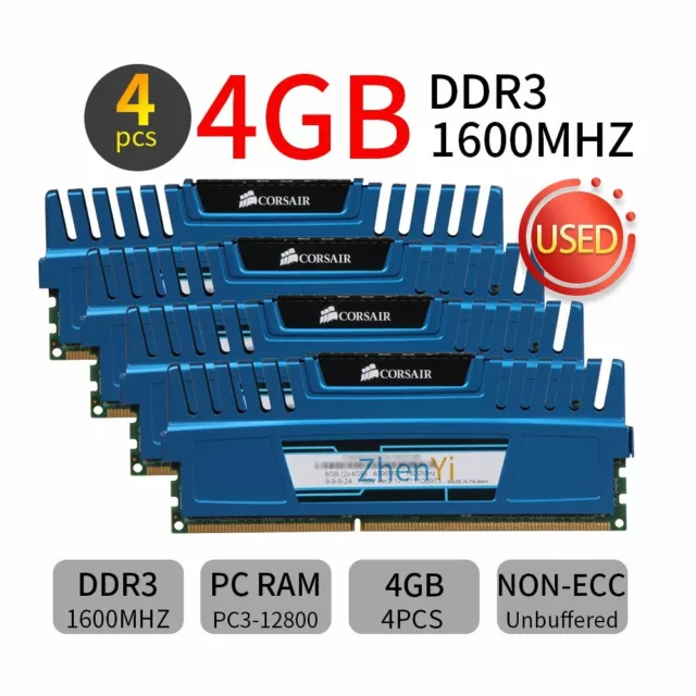16GB 8GB 4G DDR3 1600MHz CL9 240Pin Dimm Desktop Memory RAM Corsair Vengeance BT