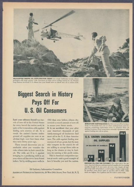 Oil Exploration Vintage Magazine Print Article 1952