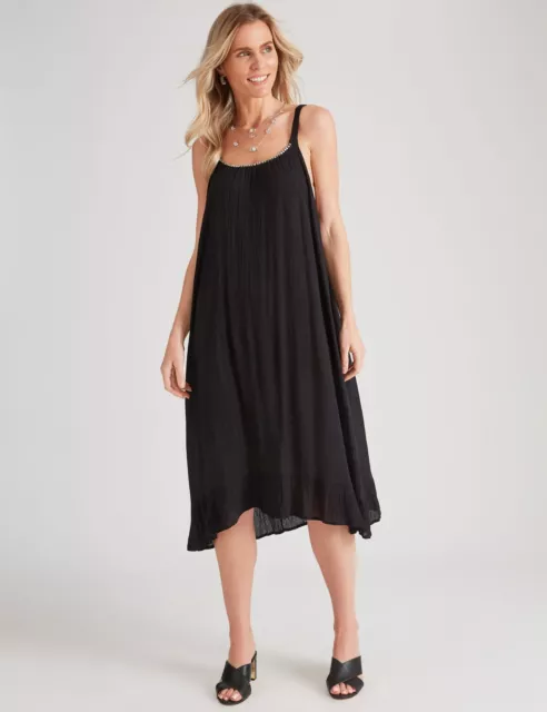 MILLERS - Womens Dress -  Knee Length Crinkle Strappy Dress