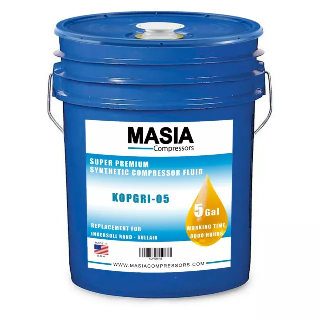 KOPGRI-05 Masia Compressors Lubricant, 8000 Hours PAG Base, 5 Gallon Pail