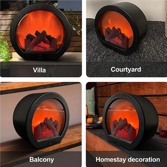 Fireplace Light LED USB Interface Decorative Rechargeable Household Lamp
