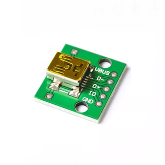 Mini-USB-auf-DIP-Adapter, 5-Pin-Buchse, USB B-Typ, PCB-Konverter-Modulplatine
