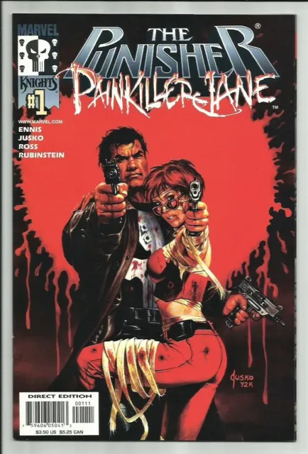 The Punisher And Painkiller Jane #1 2001 Garth Ennis Script! Joe Jusko Art! Fn