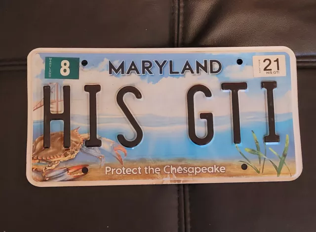 Maryland Crab Chesapeake Vanity His Gti License Plate Auto Number Car Auto Tag