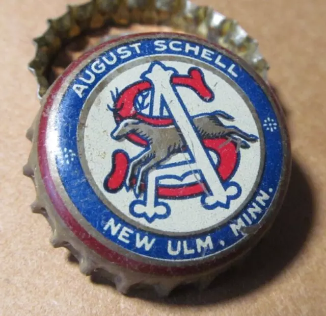 August Schell Beer New Ulm Minn Mn Minnesota  Vintage Cork Crown Beer Cap Cork