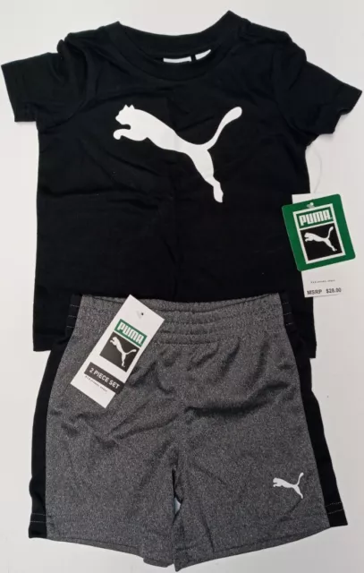 NWT Puma Baby Boy's T-Shirt and Shorts 2 Piece Outfit Set Size 6-9 Months