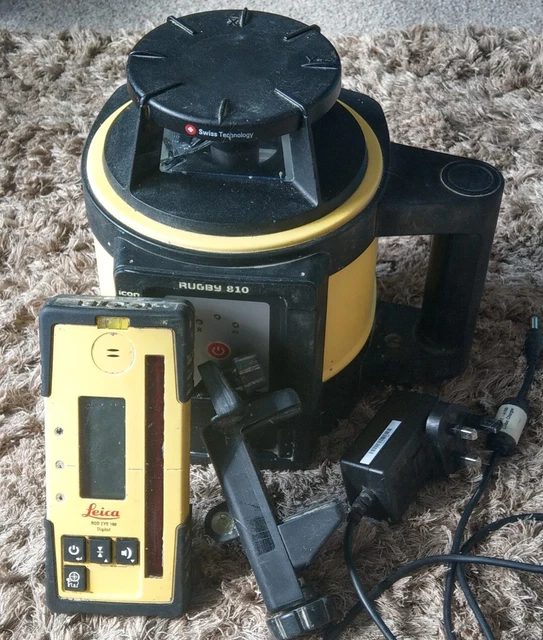 Leica Rugby 810 Ricevitore Asta Livello Laser Rotante Agli Ioni Di Litio Occhio 160