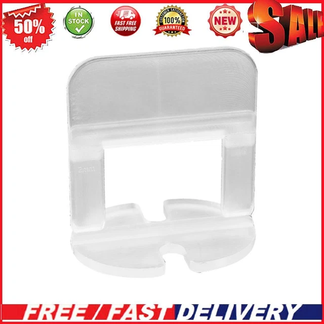 100pcs Plastic Ceramic Leveling System Wedges Clips Flooring Tools (1.0mm)