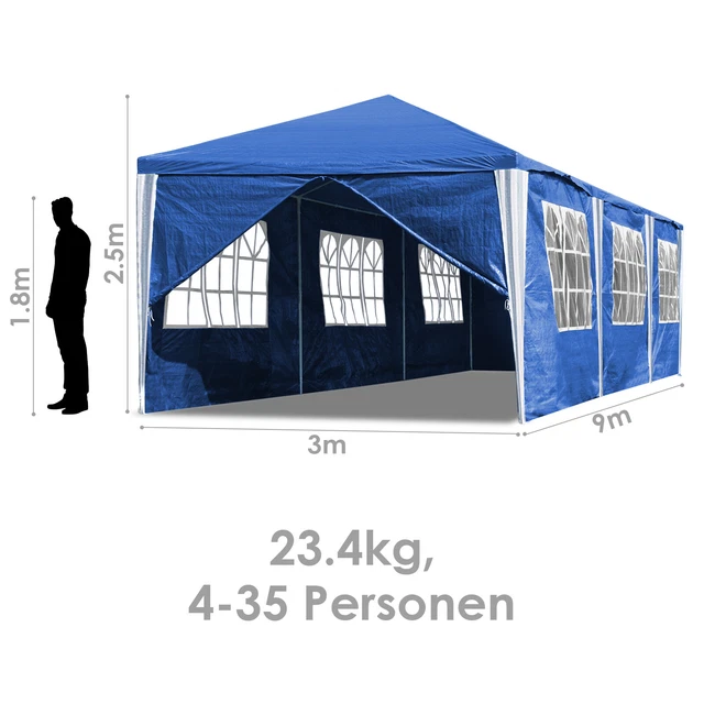Pavillon Hochzeit Partyzelte Festzelt 3x3-3x9m Partyzelt Sonnenschutz Märkten 4