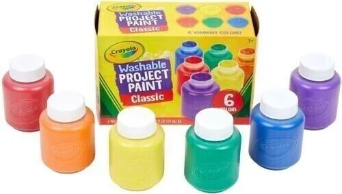 Washable Paint for Kids Toddler Baby Finger Craft Non Toxic,Pack-of 6 Paints Set