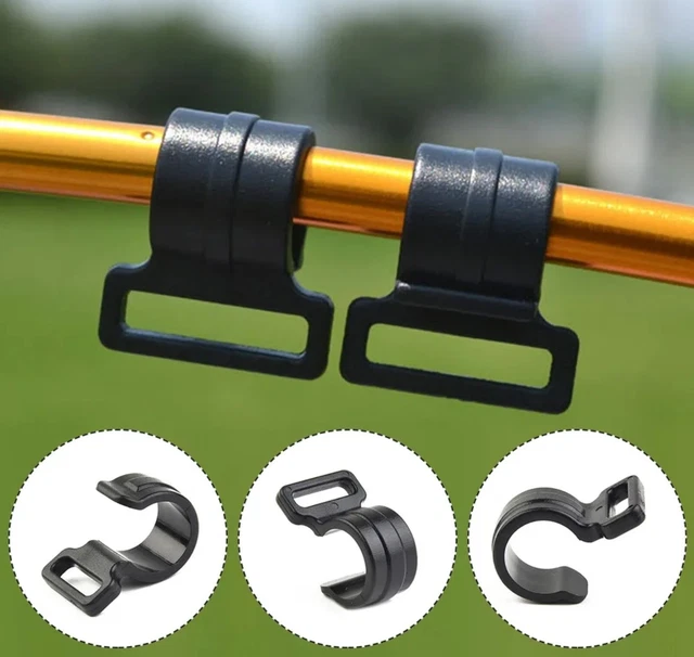 5x Plastic Camping Tent Pole Hook Caravan Awning Tent Inner Hanger C Clips Set