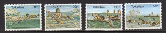 Tokelau 1980 sports aquatiques série de 4 timbres neufs /TE3634