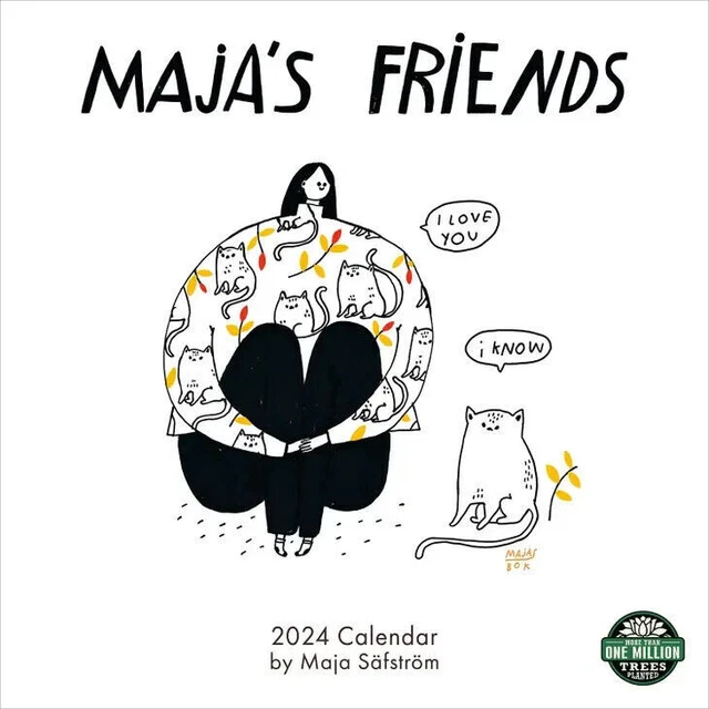 AMBER LOTUS MAJA'S Friends 2024 Wall Calendar 15.99 PicClick