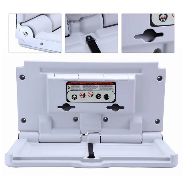 Commercial Wall Mounted Baby Change Table Diaper Station Foldable 100kg Max Load