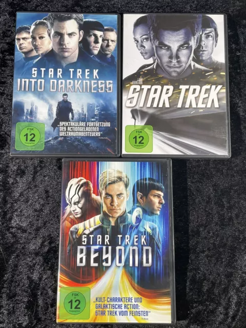 3 DVD Filme Startrek, Into Darkness und Beyond Deutsch FSK 12 JF181