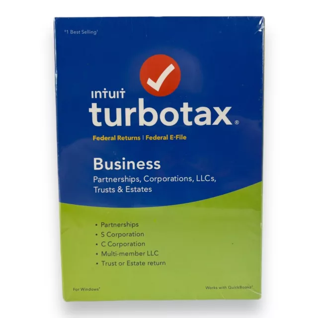 Intuit TurboTax Business 2018 Year Partnership LLC Trust Estate CD NEW & SEALED Intuit TurboTax Business 2018 Year Partnership LLC Trust Estate CD NEW & SEALED