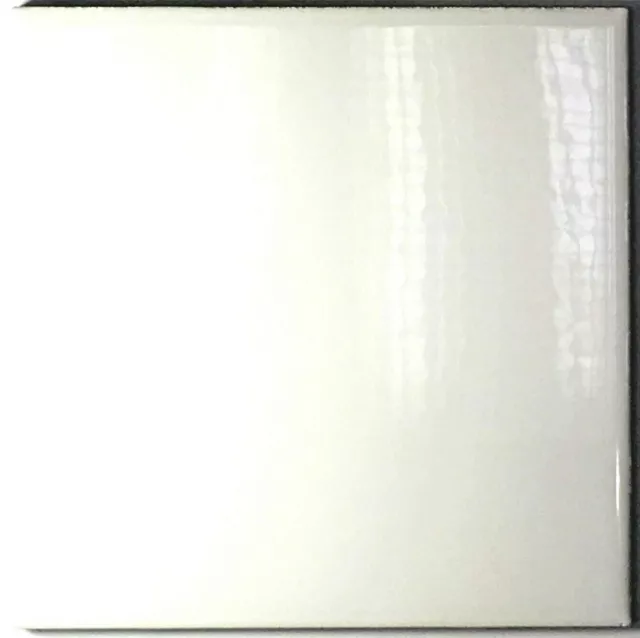 6x6 White Glossy Ceramic Subway Tile Shower Wall Backsplash MADE IN USA (1 PC)