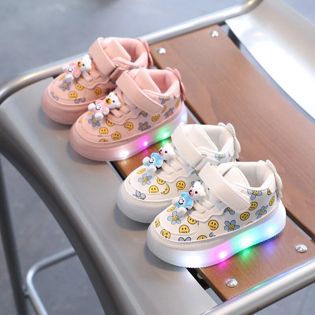 Baby Boys Girls Light Up Luminous Shoes Toddler Kids Trainers LED Flash Sneakers