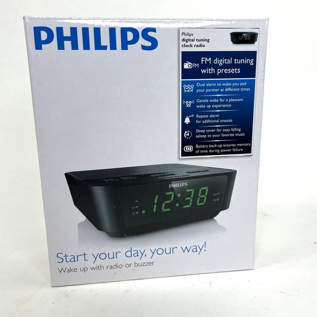 PHILIPS AJ3116M DIGITAL Tuning Clock Radio Builtin FM Radio 13.96