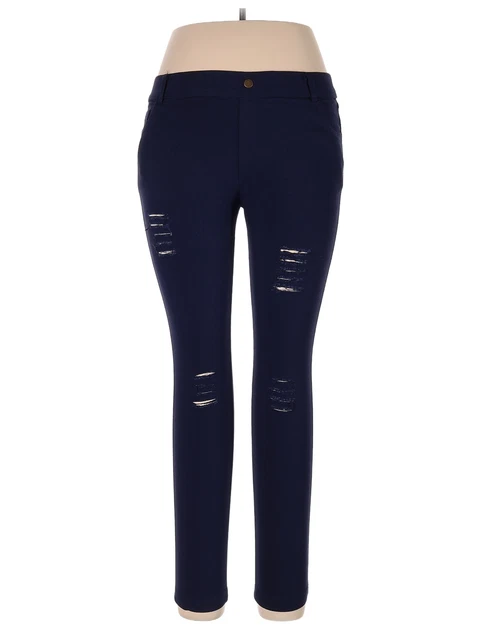 Amaryllis Women Blue Casual Pants XL