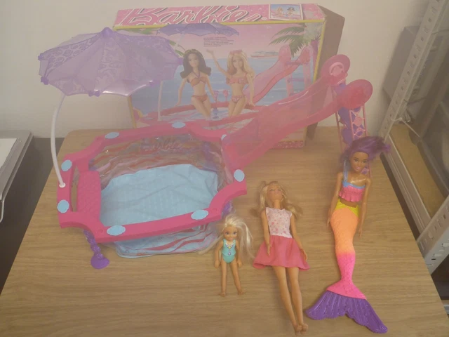 Barbie Glam Pool with Mermaid , Barbie & Kid Dolls - 2013 Mattel