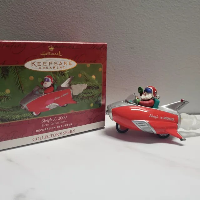 2000 Hallmark Keepsake Ornament Sleigh X - 2000 Here Comes Santa QX6824