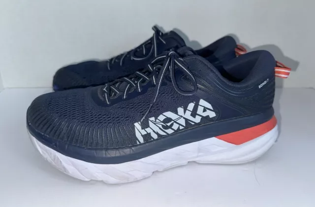 HOKA ONE BONDI 7 Running Shoes Women’s Size 9.5 B Navy Blue $49.99 ...