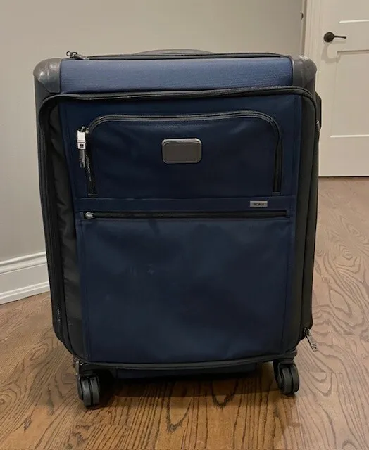 TUMI Short Trip Expandable 4 Wheel Packing Case Gray/Blue