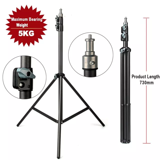 EACHSHOT Studio Light Stand 2m Adjustable Professional Photo Tripod Photography