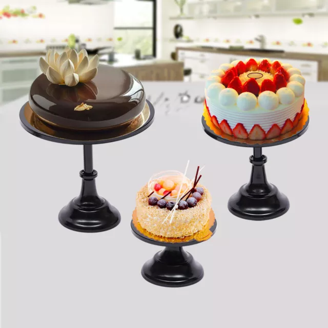 KIT DE SUPPORT à gâteau noir 3 pièces présentoir à gâteau décorations de  fête EUR 44,00 - PicClick FR