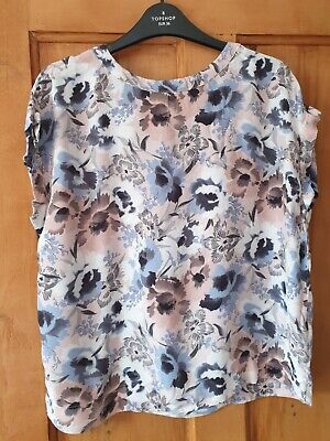 Mesdames Red Herring Gris Rouge Blanc Floral Sans Manches Jupe de Patineuse Robe Taille 10 