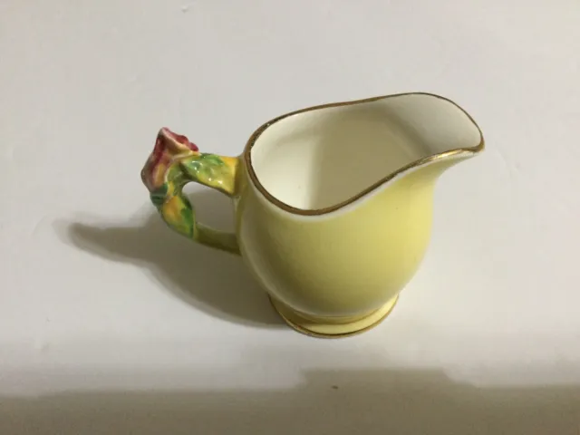 ROYAL WINTON GRIMWADES CREAMER Mini Butter Yellow With Pink Made England