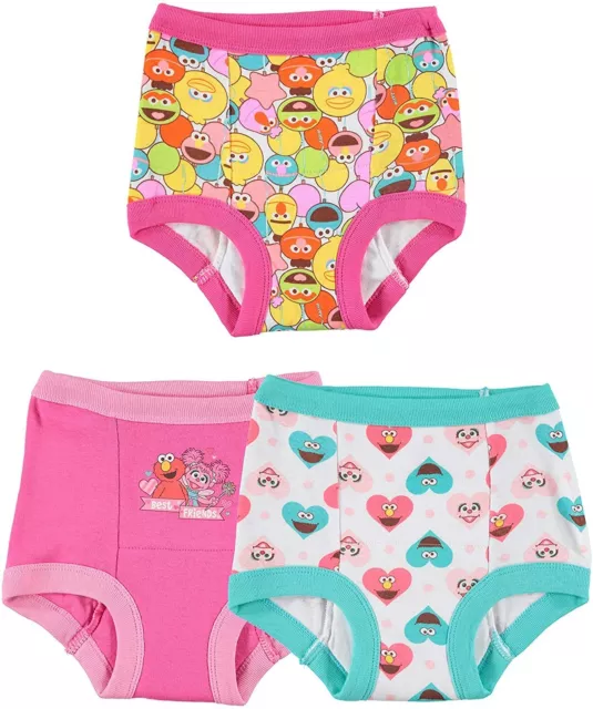 Sesame Girls' Baby Street 3pk Potty Training Pant, Pink, 18M