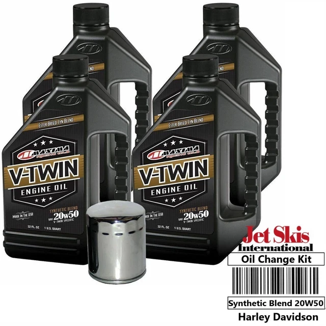 Harley Davidson Seventy Two V-Twin Synthetic Blend Engine Oil Change Kit Filter