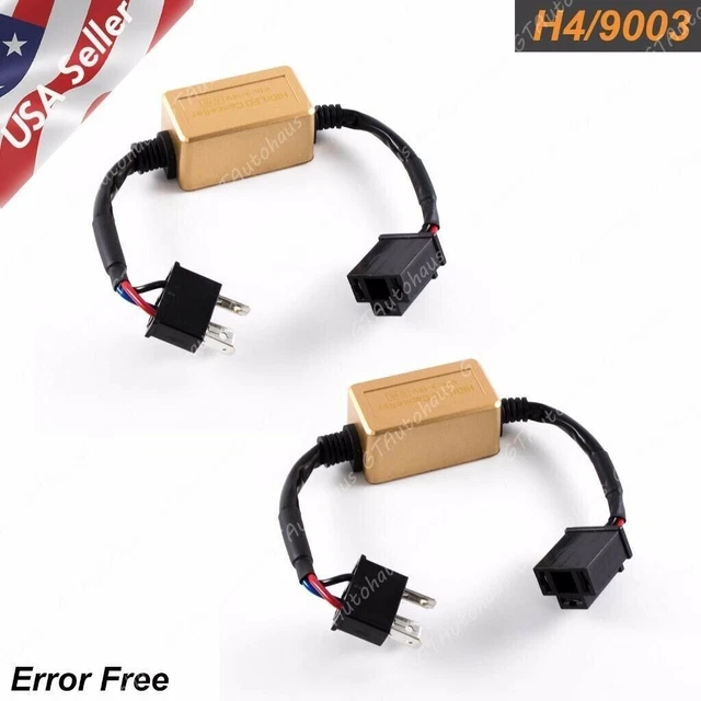 H4 9003 HID LED Canbus Decoder Adapter Anti-Flicker Flash Error Warning Canceler H4 9003 HID LED Canbus Decoder Adapter Anti-Flicker Flash Error Warning Canceler