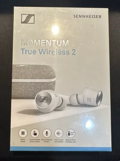 Sennheiser MOMENTUM True Wireless 2 Noise Canceling Earbuds Headphones WHITE New Sennheiser MOMENTUM True Wireless 2 Noise Canceling Earbuds Headphones WHITE New