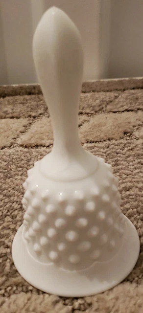 Vintage Hobnail White Milk Glass Hostess/Dinner Bell
