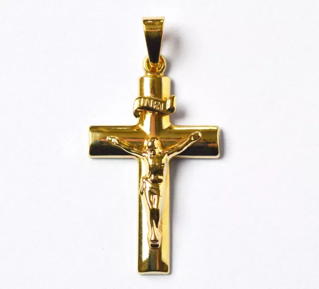 Kreuz Anhänger Kreuzanhänger 8 Karat 333 Gold 1,04 g Gelbgold Jesus Christus