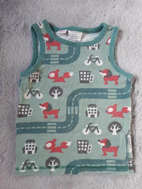 Gilet volpe cane Maxomorra Big City senza maniche 86/92 Scandi 18-24 mesi 2 anni