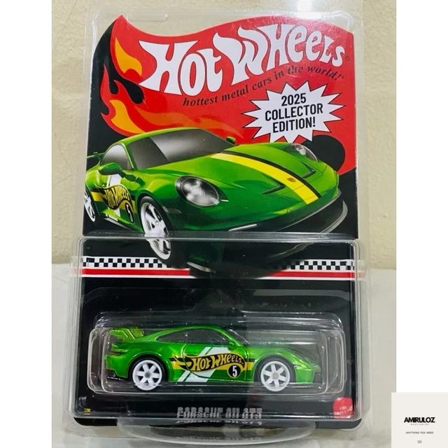 Hot Wheels RLC 2025 Porsche 911 GT3 #5 Verte, échelle 1/64, Collector Neuf