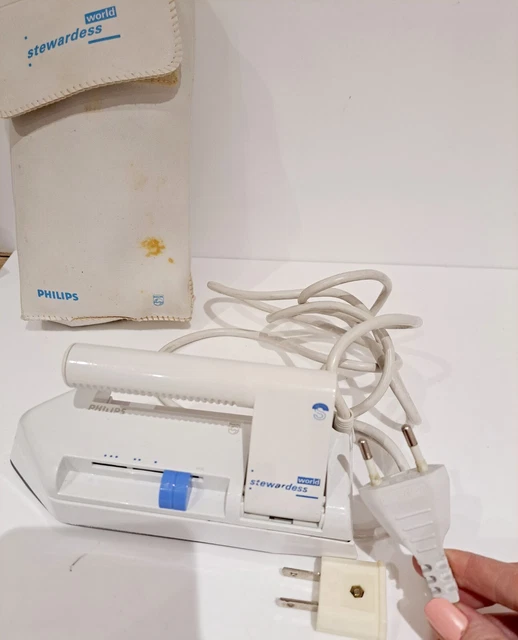 Fer à Repasser De Voyage Vintage Philips – Pliant, étui Inclus – Fiche 2 Broches