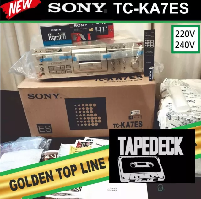 New Golden Sony TC-KA7ES Cassette Deck 220-240V TOP LINE Amorphous 3 Head/Motors