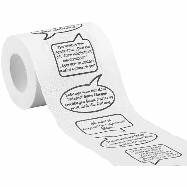 infactory Klopapier Witze: 4er-Set Toilettenpapiere "Witze", 2-lagig 2