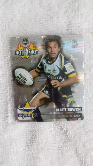 🔥2006 Hot Shot Tazo Series *Matt Bowen*🔥 NRL rugby league cowboys card