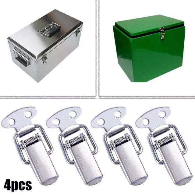 4* Stainless Steel Toggle Latches Spring Loaded Clamp Clip Case Latch Catch New